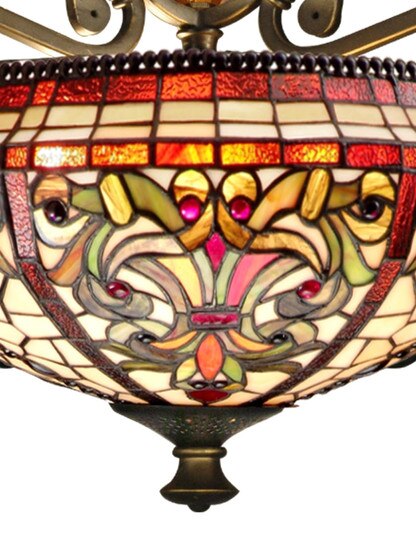 Baroque Tiffany Semi Flush Mount