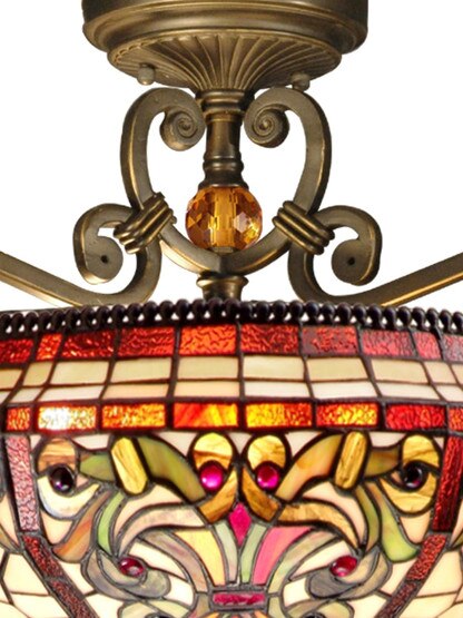 Baroque Tiffany Semi Flush Mount