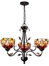 Dragonfly 3-Light Tiffany Pendant