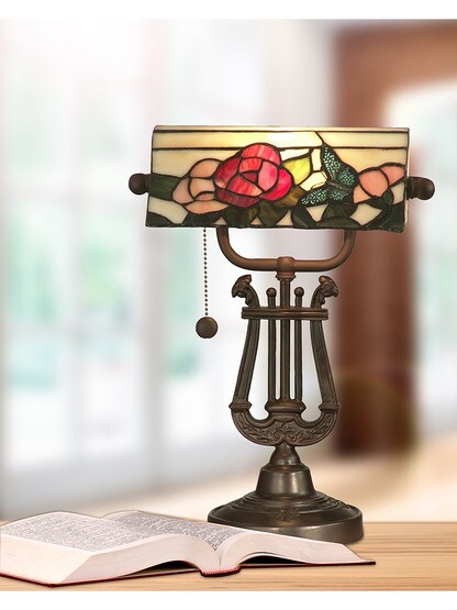 Broadview Bank Tiffany Accent Table Lamp