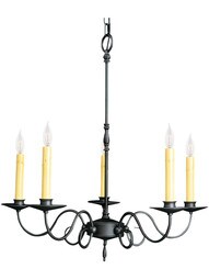 Roanoke 5 Light Chandelier With Charcoal Black Finish