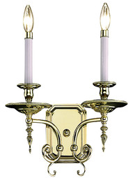 Kensington Double Sconce In Brass or Silver Finishes