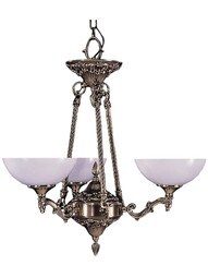 Napoleonic 3 Light Chandelier In French Brass