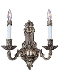 Empire Double Sconce In French Brass