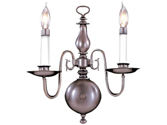 Jamestown 2 Light Wall Sconce In Mahogany Bronze Finish