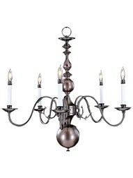 Jamestown 5 Light Chandelier In Mahogany Bronze Finish