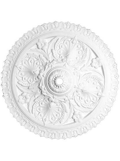 Charlotte 24 inch Ceiling Medallion With 1 inch Center Hole.