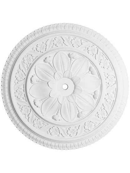 Lotus 25 3/4 inch Ceiling Medallion With 1 inch Center Hole.