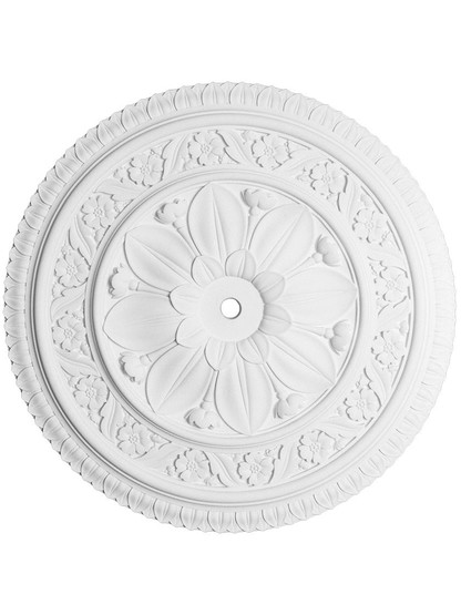 Lotus 25 3/4 inch Ceiling Medallion With 1 inch Center Hole.