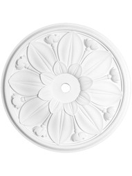 Lotus 16 3/16 inch Ceiling Medallion With 1 inch Center Hole.