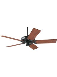 52" Hunter Original Ceiling Fan In Antique Black with Walnut/Oak Blades