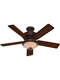 52" Italian Countryside Fan With Cocoa Finish and Barnwood / Walnut Blades