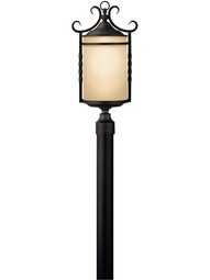 Casa 3-Light Post Mount With Antique Scavo Glass