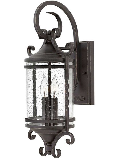 Casa 2-Light Wall Mount With Seedy Glass.