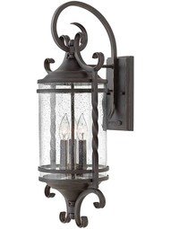 Casa Large 3-Light Wall Mount With Seedy Glass