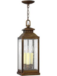 Revere Hanging Entry Lantern In Sienna Finish
