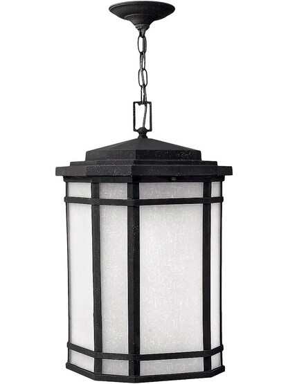 Cherry Creek Hanging Entry Light in Vintage Black.