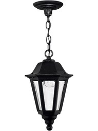 Manor House Hanging Porch Lantern in Satin Black