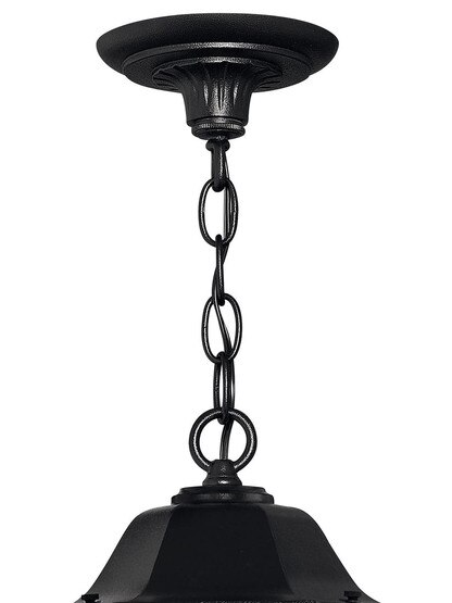 Manor House Hanging Porch Lantern in Satin Black