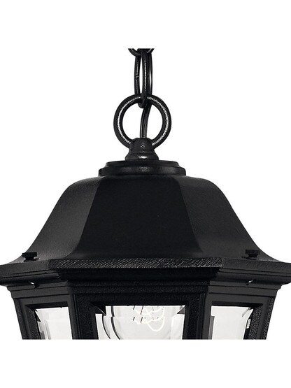 Manor House Hanging Porch Lantern in Satin Black