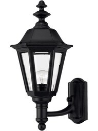 Manor House Small Lantern In Satin Black