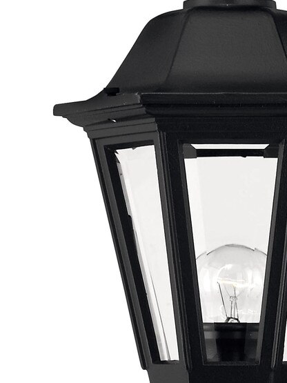 Manor House Small Lantern In Satin Black