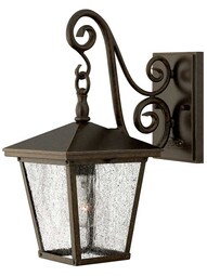 Trellis Small Outdoor Wall Lantern with Scrolls