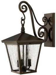 Trellis Medium Outdoor Wall Lantern with Scrolls