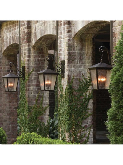 Alternate View 3 of Trellis Large Outdoor Wall Lantern with Scrolls.