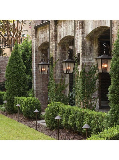Alternate View 4 of Trellis Large Outdoor Wall Lantern with Scrolls.
