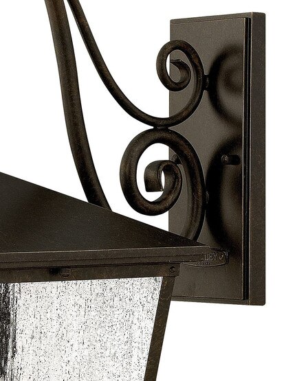 Trellis Large Outdoor Wall Lantern with Scrolls