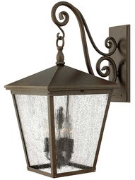 Trellis Extra-Large Outdoor Wall Lantern with Scrolls.