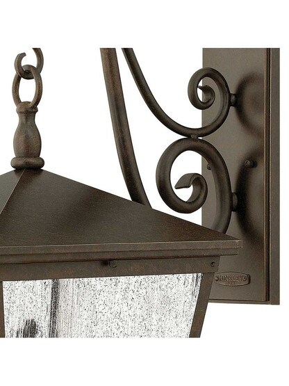Alternate View of Trellis Extra-Large Outdoor Wall Lantern with Scrolls.
