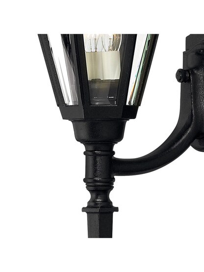 Manor House Large Sconce With Pendant In Satin Black