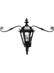 Manor House Wall Lantern With Double Scrolled Supports.