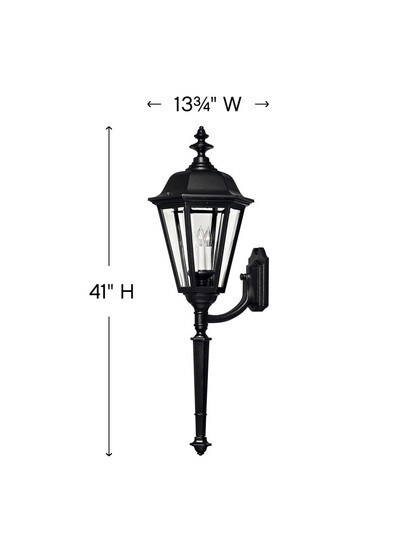 Manor House Extra Large Entry Light In Satin Black
