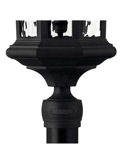 Alternate View of Raley Outdoor Post Light In Museum Black.