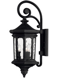 Raley Large Outdoor Entry Sconce In Museum Black.