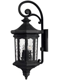 Raley Extra Large Outdoor Entry Sconce In Museum Black