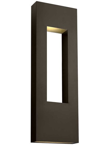 Atlantis Extra-Large Rear Mounted Sconce with Three Lights with LED Emitter in Bronze.
