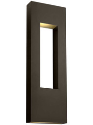 Atlantis Extra-Large Rear Mounted Sconce with Three Lights with LED Emitter in Bronze.