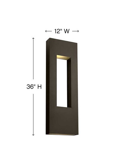 Alternate View 5 of Atlantis Extra-Large Rear Mounted Sconce with Three Lights.