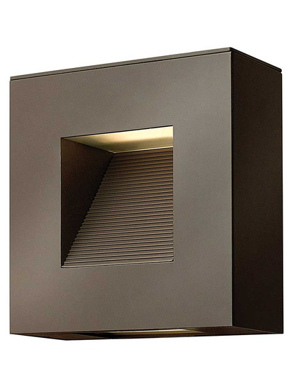 Luna 9 inch ADA Exterior Wall Sconce with integrated LED engine in Bronze.