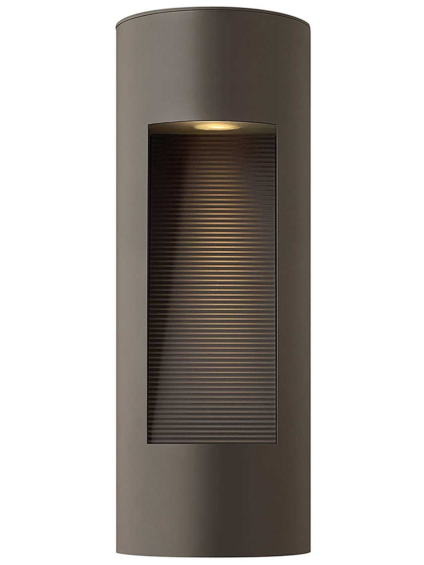 Luna Tall ADA Exterior Wall Sconce in Bronze.