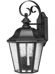 Edgewater 10 inch Outdoor Wall Sconce in Black.