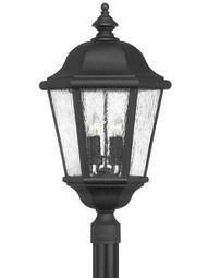 Edgewater 15 inch Outdoor Post-Mount Light in Black.