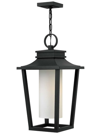 Sullivan Exterior Hanging Lantern in Black.