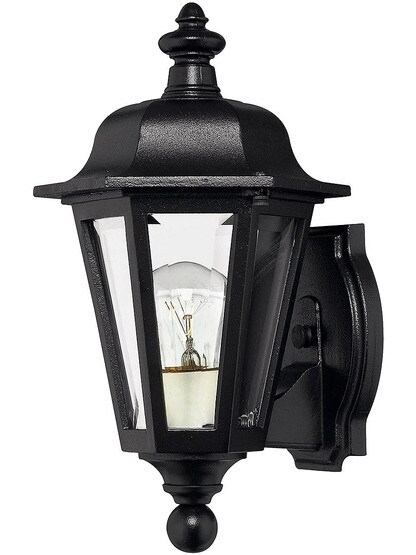 Manor House Compact Sconce In Satin Black.