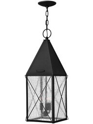 York Outdoor Hanging Entry Light In Matte Black