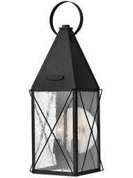 York Large Outdoor Entry Light In Matte Black